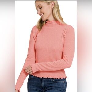 40. Zenana Ribbed Layering Long Sleeve